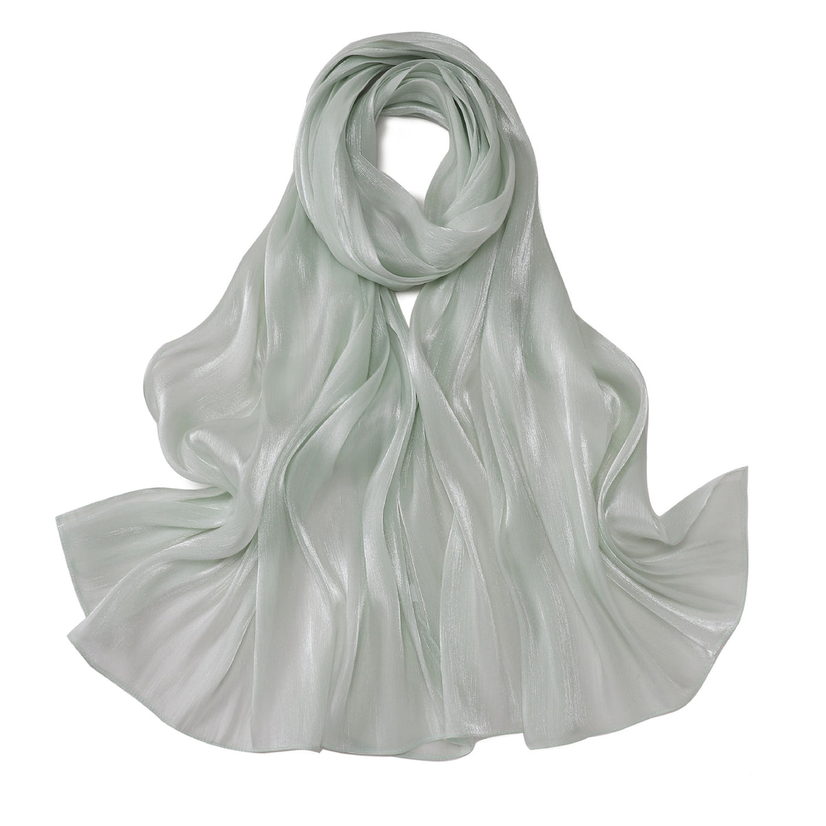 Silk Crêpe Hijab — Light green