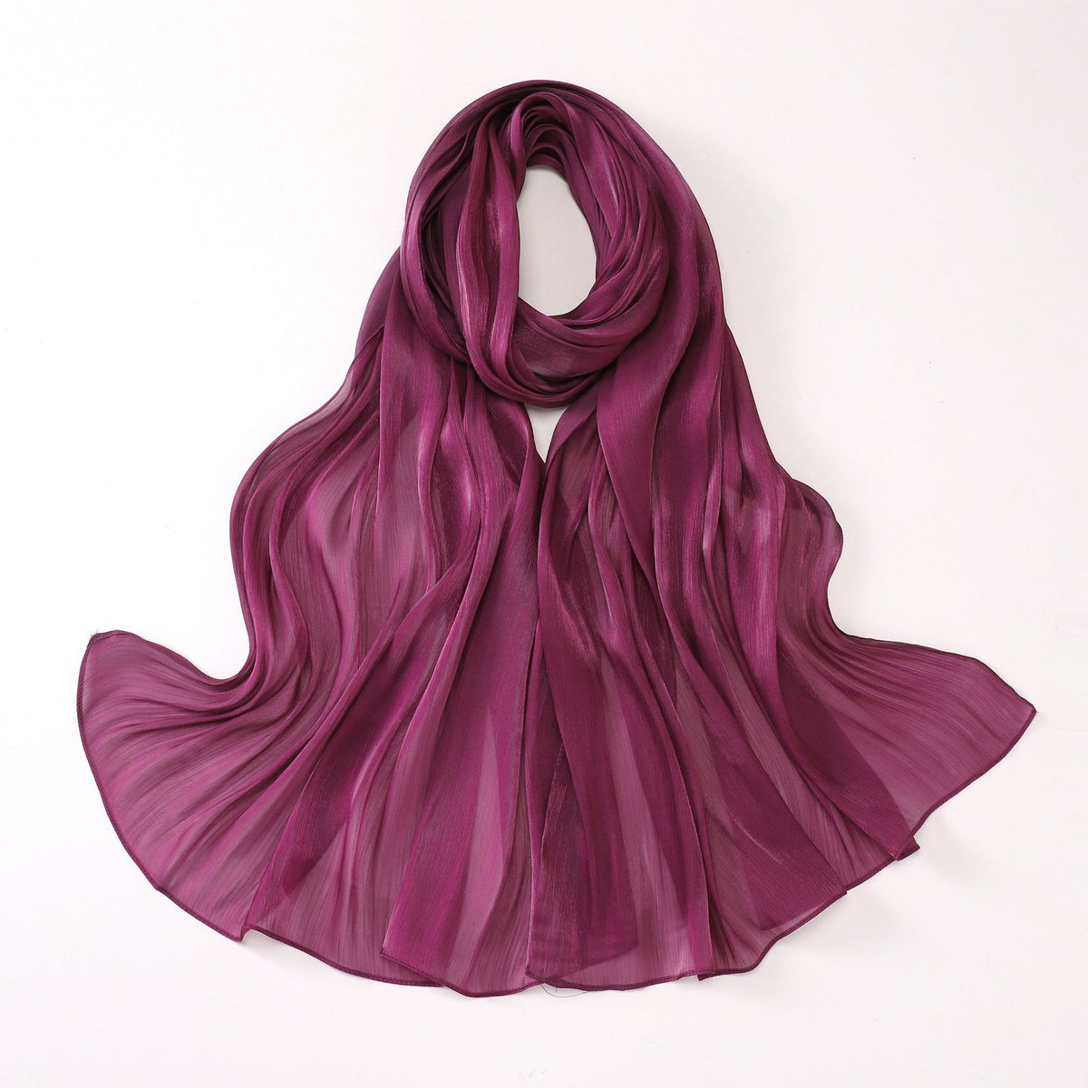 Silk Crêpe Hijab — Grape purple