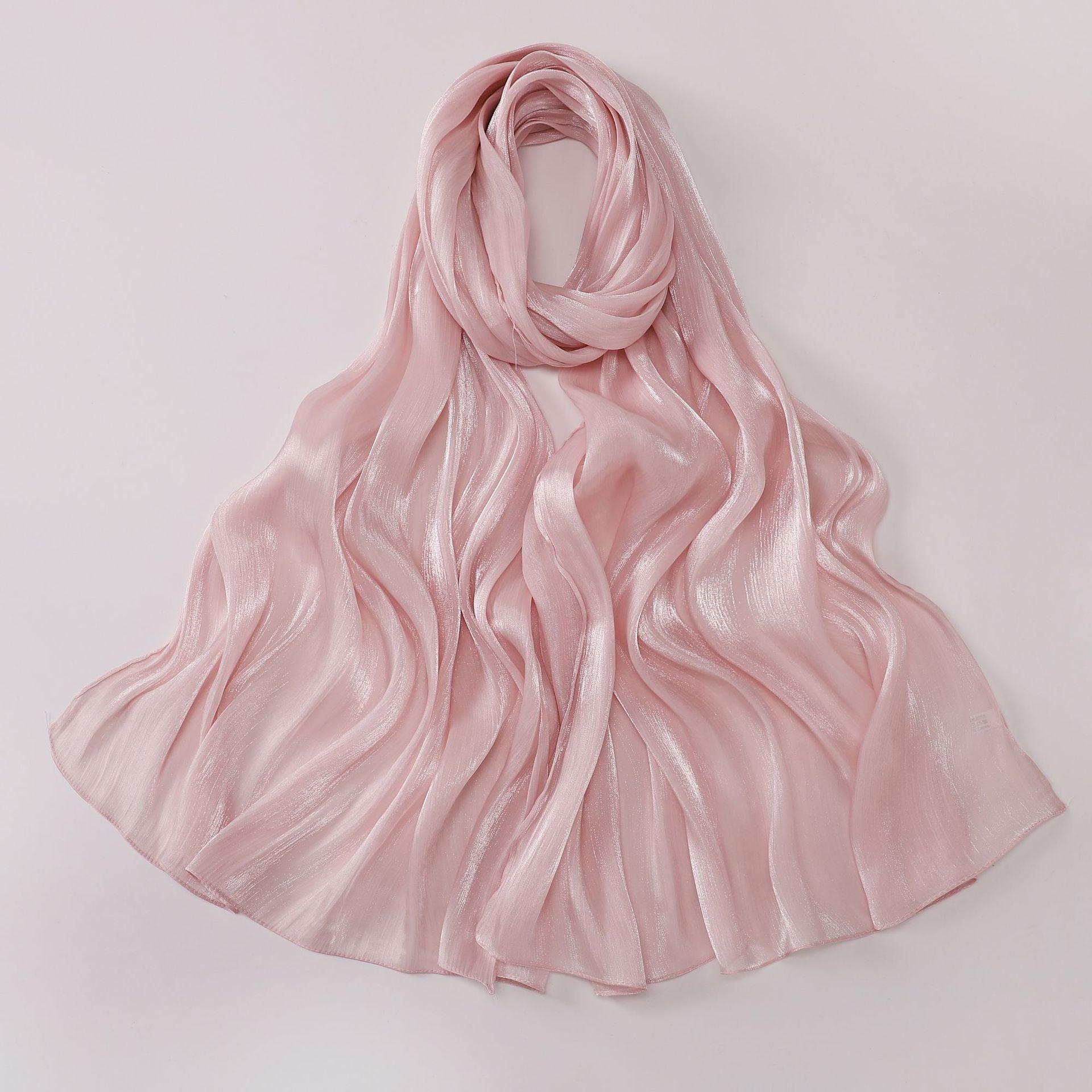 Silk Crêpe Hijab — Rose powder