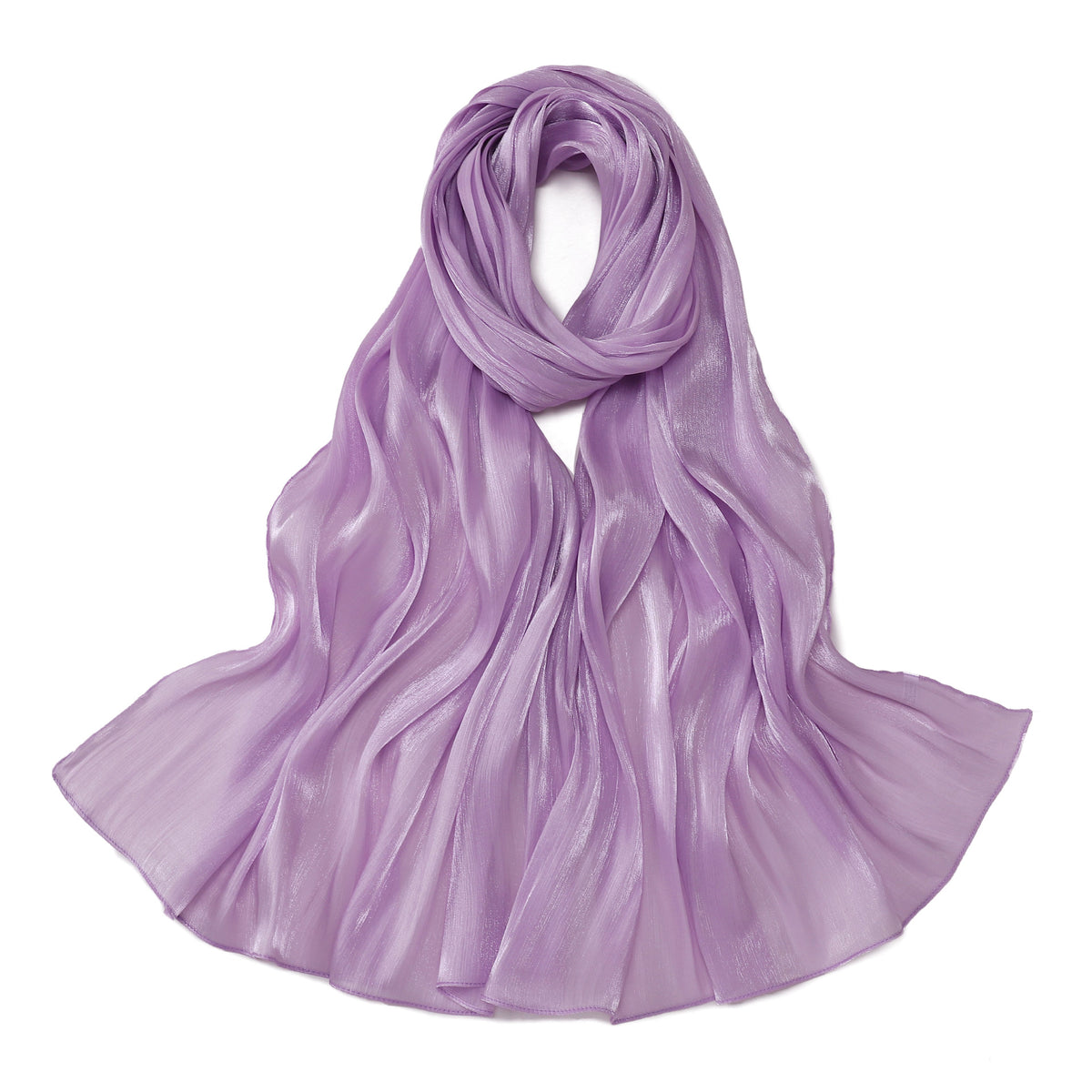 Silk Crêpe Hijab — Light purple