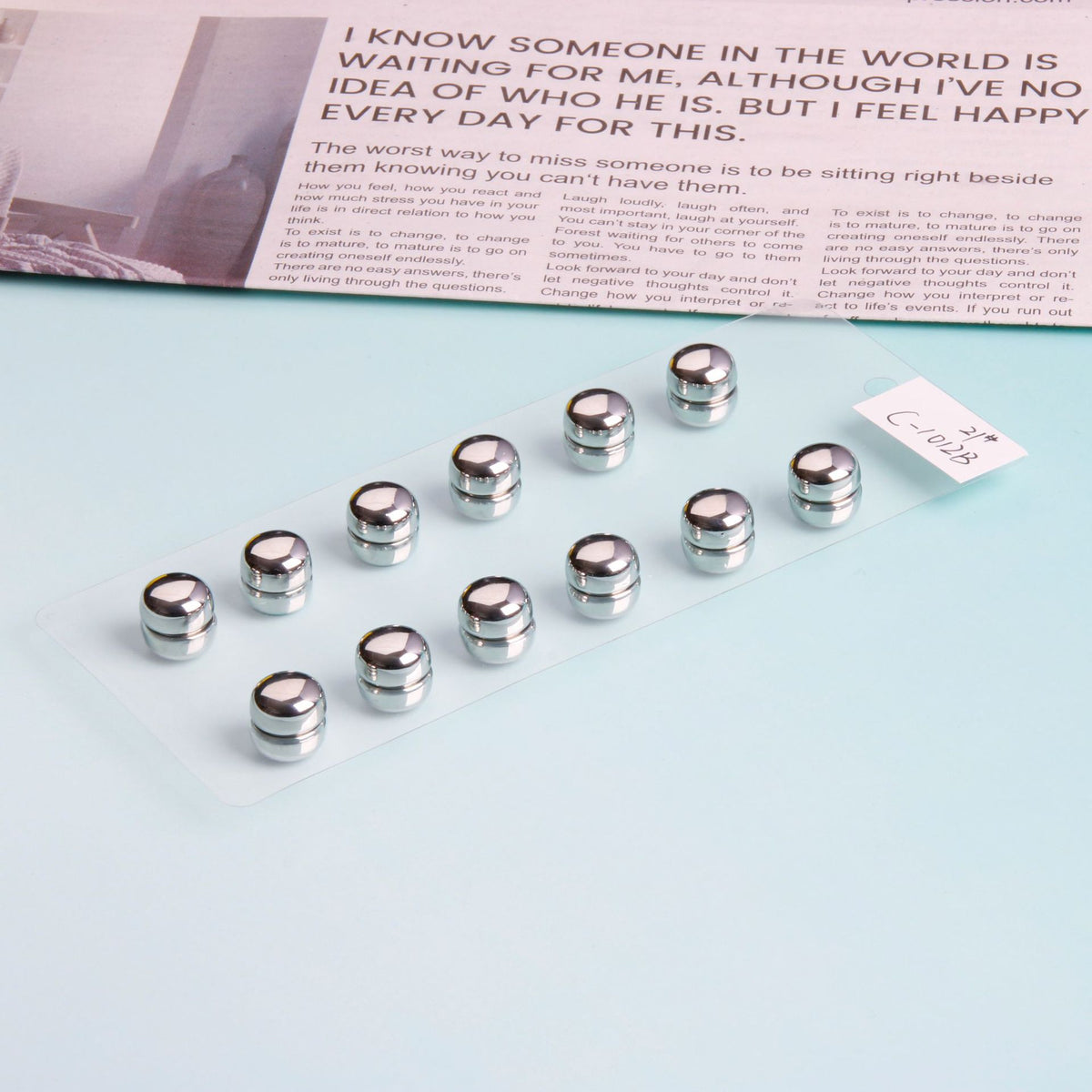 Magnetic Hijab Pin — White K color