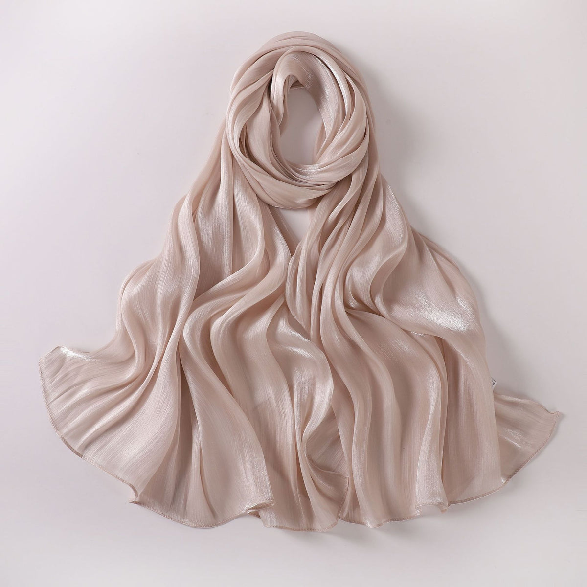 Silk Crêpe Hijab — Crystal rice