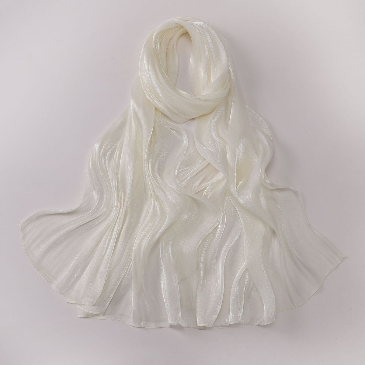 Silk Crêpe Hijab — Beige