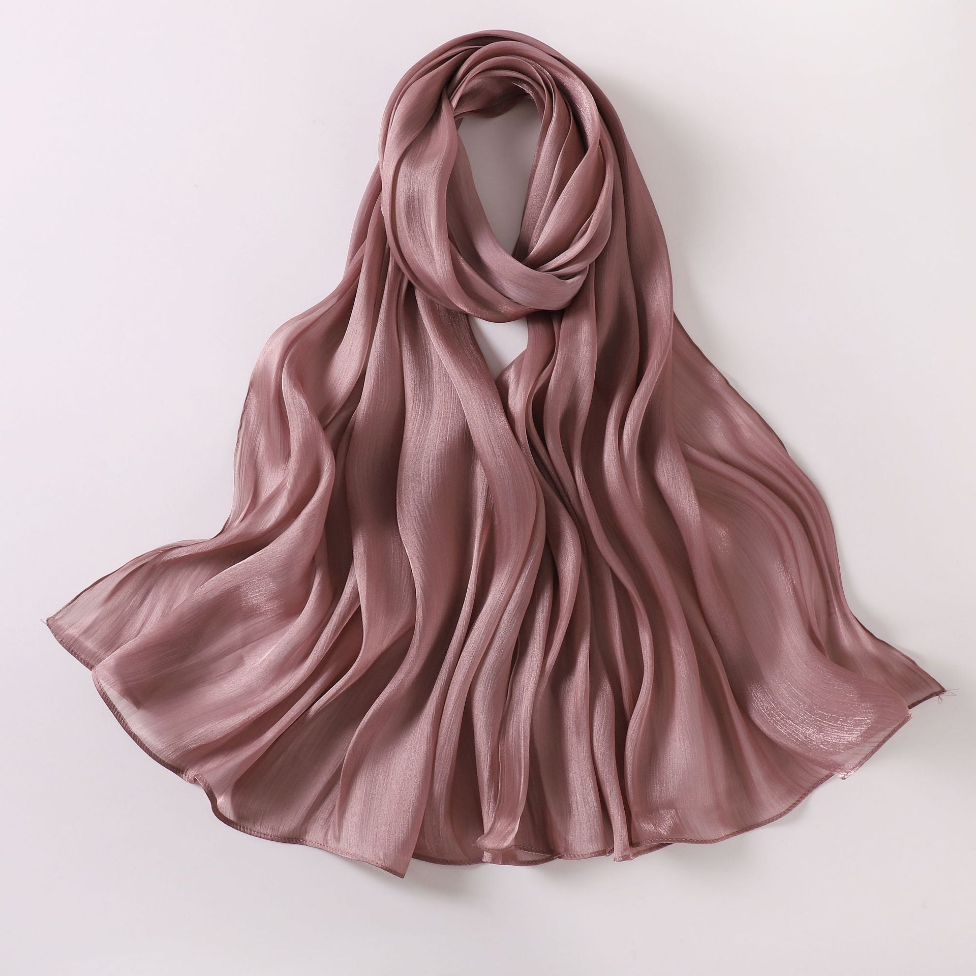 Silk Crêpe Hijab — Grey coffee