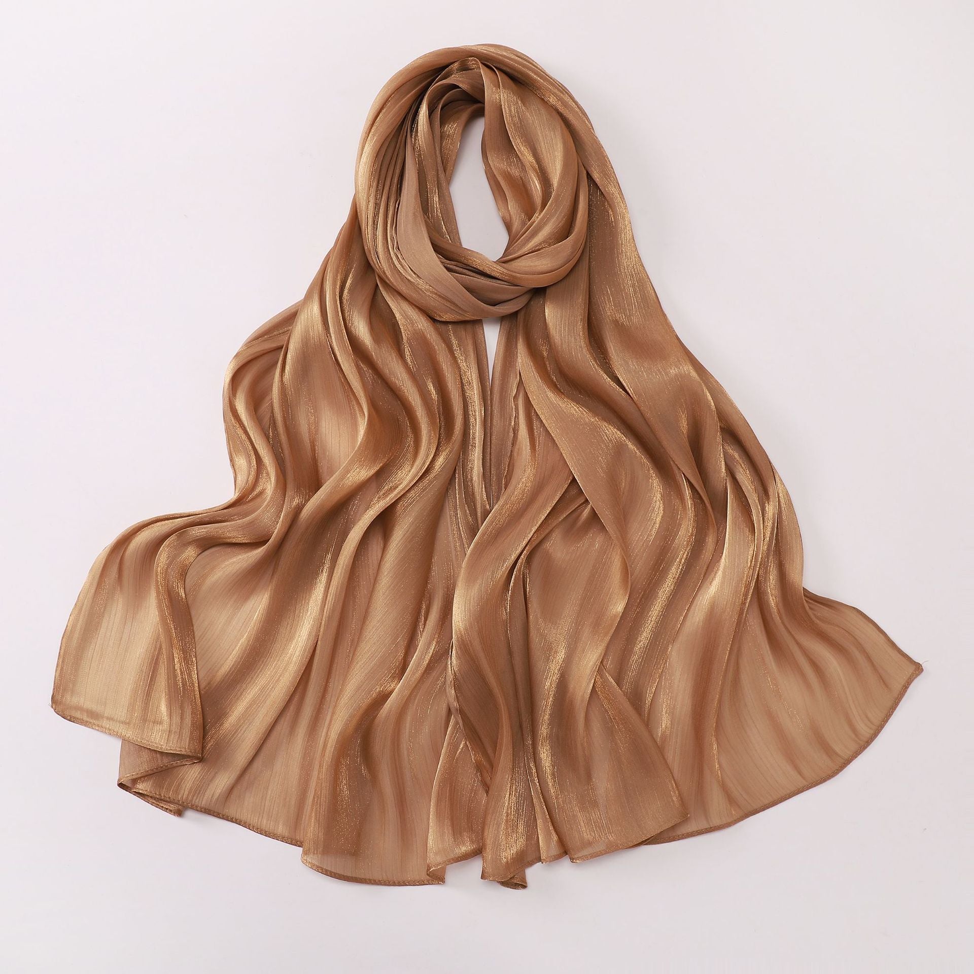 Silk Crêpe Hijab — Khaki