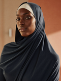 Signature Jersey Hijab worn by Zainab, navy