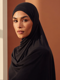 Modal Hijab Monochrome worn by Amina, black