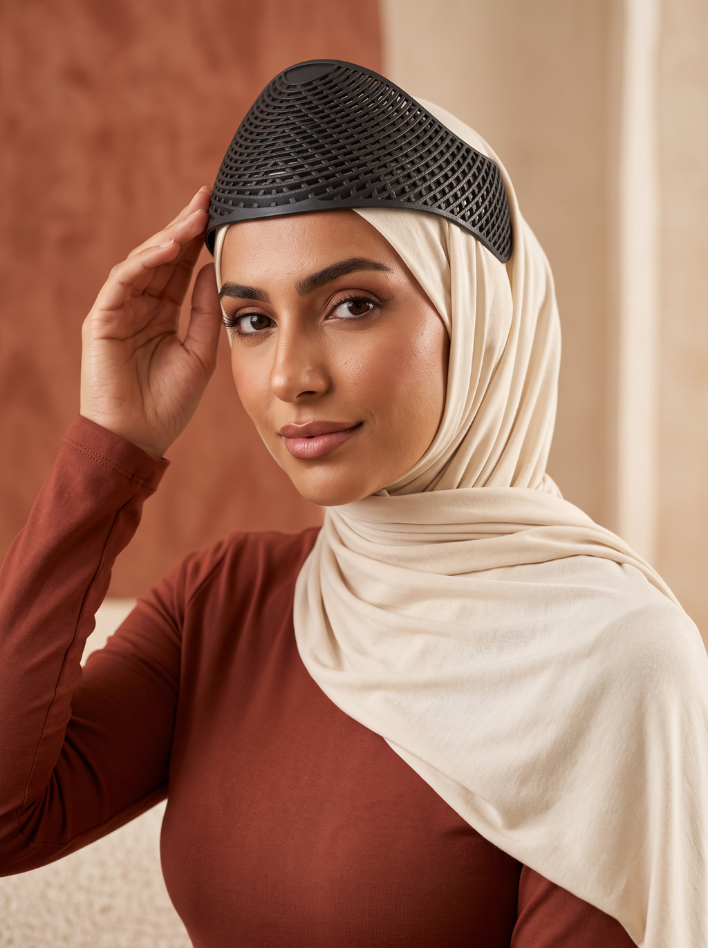 Hijab Crown mesh headband, Amina detail