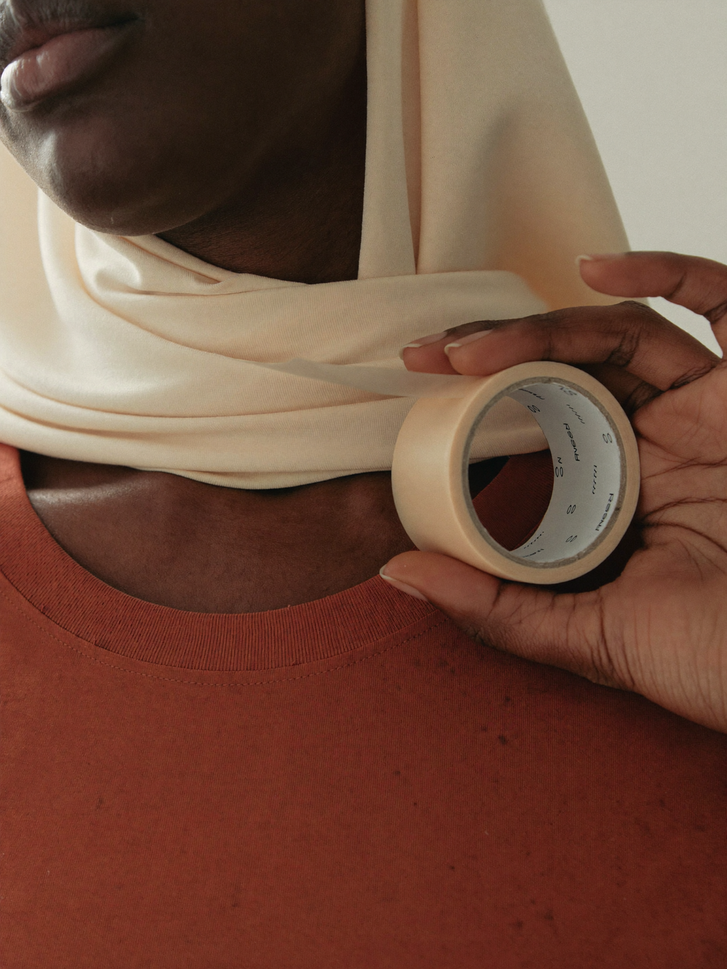 Invisible hijab tape, Zainab detail